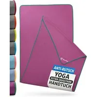 NirvanaShape Sporthandtuch Yoga Handtuch mit Antirutsch-Noppen, Yogatuch-Auflage für Yogamatte, Microfaser, +Yoga Einführungs eBook, Yogatuch-Auflage Saugstark, Hygienisch