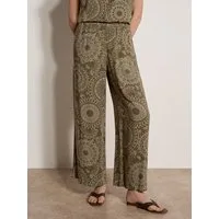 Apricot Stoffhose Kaleidoskop-Hose mit Webmuster