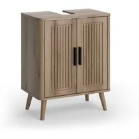 Vicco Waschbeckenunterschrank Skara, Eiche, 48 x 60 cm (1-St)
