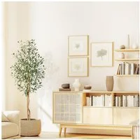 Kunstpflanze Olivenbäume Künstliche Indoor für Home Office Decor,1 PCS, GarveeMore