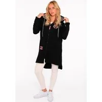 Zwillingsherz Jerseymantel "Wild Strong Free" mit Kapuze, Taschen, Front und Backmotiv Wild Strong Free
