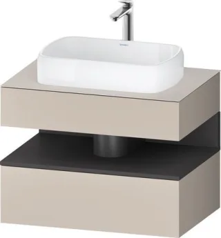 Duravit Qatego Konsolenwaschtischunterbau wandhängend Taupe Matt 800x550x600 mm - QA4730049910010 QA4730049910010