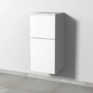 Sanipa 3way Mittelschrank mit 1 Tür und 1 Auszug, Weiß-Soft, SM12843 SM12843