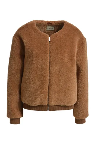 Smith&Soul - Teddy Bomber Jacket caramel - Gr. - M