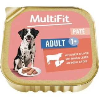 MultiFit Nassfutter Hund Pastete mit Rind und Leber 36x300 g