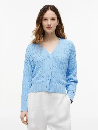 MID GG CABLE V-NK LS CARDI Vessel Blue - Gr. - S