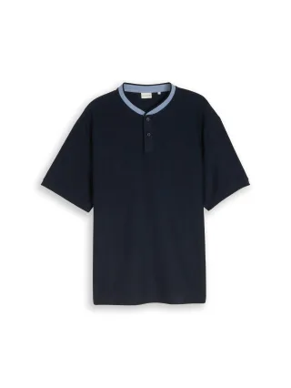 Tom Tailor - Plus Size - Poloshirt mit Stehkragen sky captain blue - Gr. - 4XL