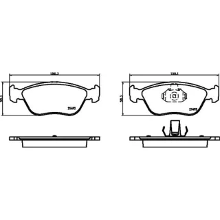 Hella Bremsbel?ge vorne Volvo C70 S70 V70 8DB355032-971