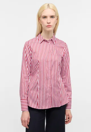 ETERNA - Bluse Satingewebe Langarm rot - Gr. - 48/Langarm