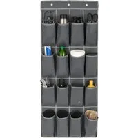 Koopman Hängeregal STOFF 16 Fächer Leicht Metallösen 110x45cm, Stück 1-tlg., 16 Fächer, Fächer 23x10x8cm (HxBxT), Polyester, Inkl. 3 Metallhaken