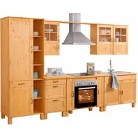 Home affaire Küchenzeile Alby, Breite 325 cm, aus Kiefer massiv, ohne E-Geräte