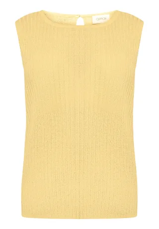 CARTOON - Stricktop in Ripp-Optik gelb - Gr. - 38