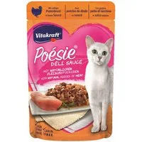 Vitakraft Katzenfutter Poesie DeliSauce, Putenbrust, 23 Beutel, Nassfutter für: Katzen