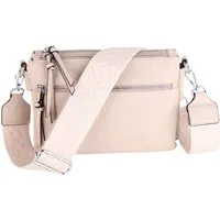MIRROSI Umhängetasche Damen, Veganleder Crossbody Tasche Bag, Schultertasche (Extra dünnes Design mit einem 5 cm breiten Tragegurt, 24,5x17x3cm (BXHXT), gemusterten & verstellbaren Schulterriemen