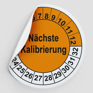 Prüfplaketten Nächste Kalibrierung - Farbe zur Auswahl