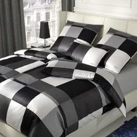 JOOP! Bettwäsche Plaza Squares, Mako Satin, 2 teilig