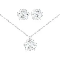 ALEXANDER YORK Schmuckset Schmuckset, 925 Sterling Silber, PFOTE weiß, 4-tlg.