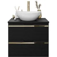 Lookway Badmöbel-Set ARTEMIS I 60 cm Badezimmer-Set mit Waschbeckenunterschrank und Spiegel, (Badezimmerschrank mit wählbarem Spiegel, Becken und Armatu), mit Soft-Close-System