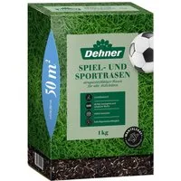 Dehner Rasensamen Spielrasen Saatgut, schnell keimend, pflegeleicht, verschiedene Größen, 1 kg, Für ca. 200 m², dicht, strapazierfähig, ideal für Spielflächen