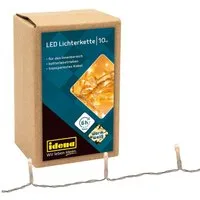 Idena LED-Lichterkette Idena 8582065 - LED Lichterkette mit 10 LEDs in Warmweiß, mit 6 Stunde