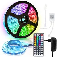 Clanmacy LED-Streifen 2M LED Streifen LichtBand LED Stripe 5050SMD Lichterkette Leiste Strip, 30-flammig