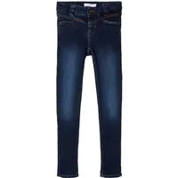 Name It Skinny-fit-Jeans Mädchen mit Brush-Effekt Dark Blue Denim 164 mit elastischem Bund