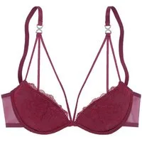 LASCANA Push-up-BH, BH mit Bügel, Spitzen-BH, mit verführerischer Bänder-Optik als Dessous-Set kombinierbar, sexy Unterwäsche, sexy Dessous