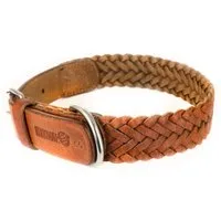 Monkimau Hunde-Halsband Hundehalsband aus Leder geflochten, Leder