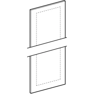 Geberit Tür mit Spiegel ohne Griff, weiß zu Smyle Square, 244408001 244408001