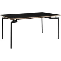 loft24 Esstisch Samuel - Esszimmertisch Küchentisch Tisch Speisetisch, Tisch rechteckig, MDF mit Struktur, Metallgestell, 160 cm