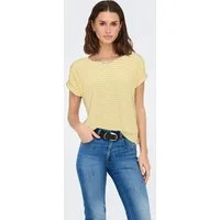 ONLY Kurzarmshirt ONLMOSTER STRIPE S/S O-NECK TOP JRS NOOS gestreift, lässig geschnitten, Jersey, Rundhals, Viskosemischung