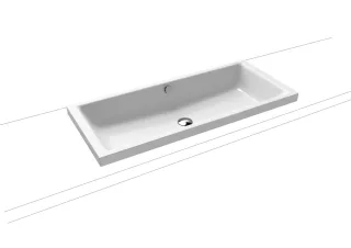 Kaldewei Aufsatzwaschtisch Puro, Modell 3174 mit Überlauf 900x385, 909006003231 909006003231