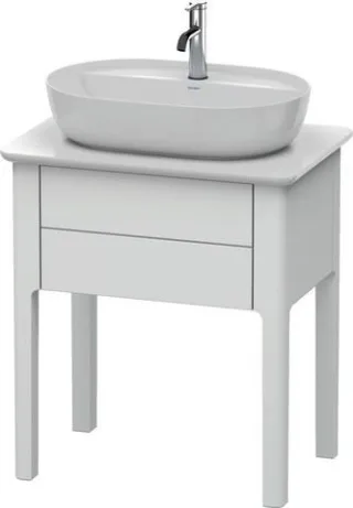 Duravit Luv Konsolenwaschtischunterbau bodenstehend Weiß Seidenmatt 638x450x743 mm - LU956003636 LU956003636