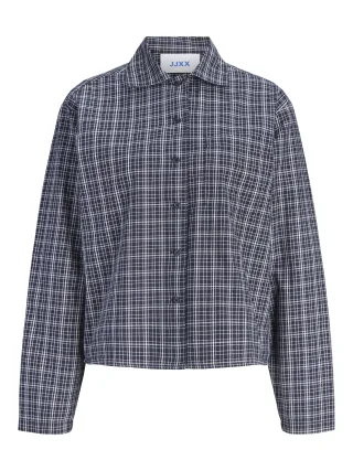 JJXX - JXASTA LS CLEAN CHECK SHIRT WVN SN Night Sky - Gr. - S