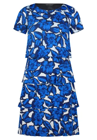 Betty Barclay - Stufenkleid blau/weiß - Gr. - 42