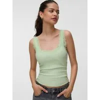 Vero Moda Tanktop VMNANA LACE TANK TOP JRS NOOS Baumwollmischung