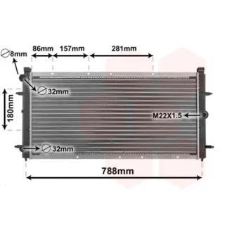 Van Wezel Wasserk?hler VW Transporter T4 1,8 - 2,5 + D TD TDI