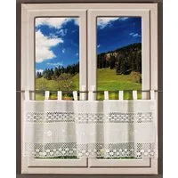 HOSSNER - ART OF HOME DECO Querbehang Drachensee (1 St), Schlaufen, halbtransparent, Wirkware, m. Spitze