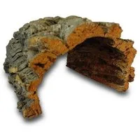 Kork-Deko.de Tier-Beschäftigungsspielzeug Tier-Beschäftigungsspielzeug Halbbogen aus Korkrinde für Terrarien, als Höhle & Versteck