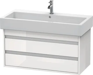 Duravit Ketho Waschtischunterbau wandhängend Weiß Hochglanz 950x440x480 mm - KT663802222 KT663802222
