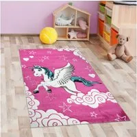 Carpetia Kinderteppich Verspieltes 3D-Motivdesign, rechteckig, Höhe: 13 mm, pflegeleicht, strapazierfähig, handgearbeiteter Konturenschnitt