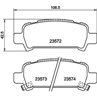 Hella Bremsbel?ge hinten Subaru Forester Impreza Legacy Outback