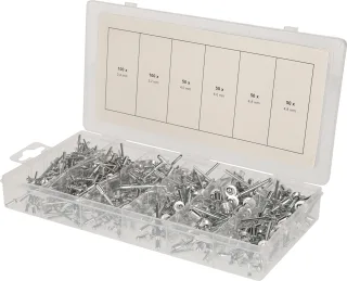Brilliant Tools Sortiment Blindnieten, 400-tlg, 2, 4 - 3, 2 - 4 - 4, 8 mm - BT066950