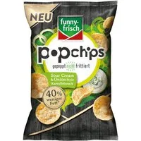 funny-frisch Knabberei, funny frisch Popchips Sour Cream und Onion Style vegetarisch 80g