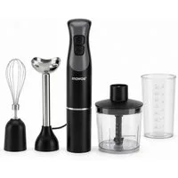 LEFEX Stabmixer mawaa Stabmixer 3in1 Set Pürierstab Schneebesen Schwarz, 250 W