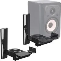 RICOO Lautsprecher-Wandhalterung Lautsprecher Wandhalterung schwenkbar unviersal Halterung LH023-B, (Set 2 Stk. Box Speaker Halter schwarz, 2-tlg., 2x universal Wandhalter für Lautsprecher Boxen schwenkbar neigbar, max. 25 Kg. Lautsprecher von 155mm 