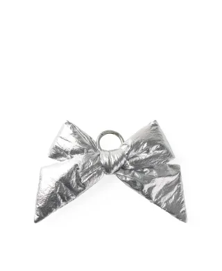 wouf - Schleifen-Anhänger in glänzender Metallic-Optik silver - Gr. - OS