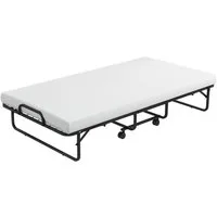 COSTWAY Gästebett klappbar, 191 x 96cm, Schaumstoffmatratze, Rollen, 180kg