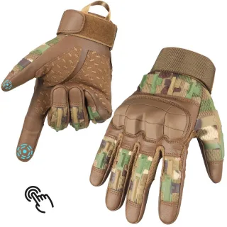 XANES Men's Hard Shell Protective Touchscreen Tactical Gloves Anti-Slip Palm Nylon Blend Breathable Hiking Trekking Outd