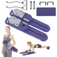 kehot Ganzkörpertrainer Geteiltes Pilates Board Set mit Gleitblöcken für Ganzkörper-Workout, (Multifunktions Bauchtrainer mit Widerstandsbändern und Yogamatte, Mobiles Ganzkörpertraining für Core Kraft und Balance Übungen), Kompaktes Fitnessboard für
